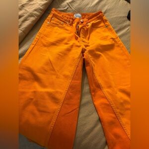 Ganni Orange Flare & Wide Leg Jeans